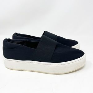 VIA SPIGA TRAYNOR BLACK PLATFORM SLIP ON SHOES SNEAKERS WOMENS SZ 7